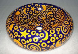 Talavera rounded vessel sink