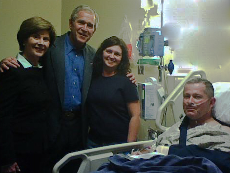 George W. and Laura Bush at Ft. Hood