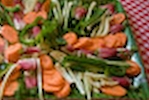 Raw vegetables, Chateau Courdemer